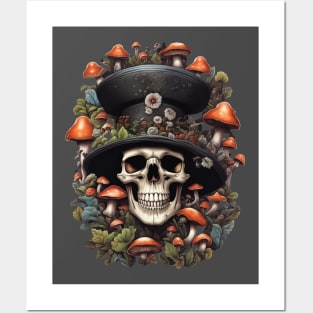 shroomy skull II Posters and Art